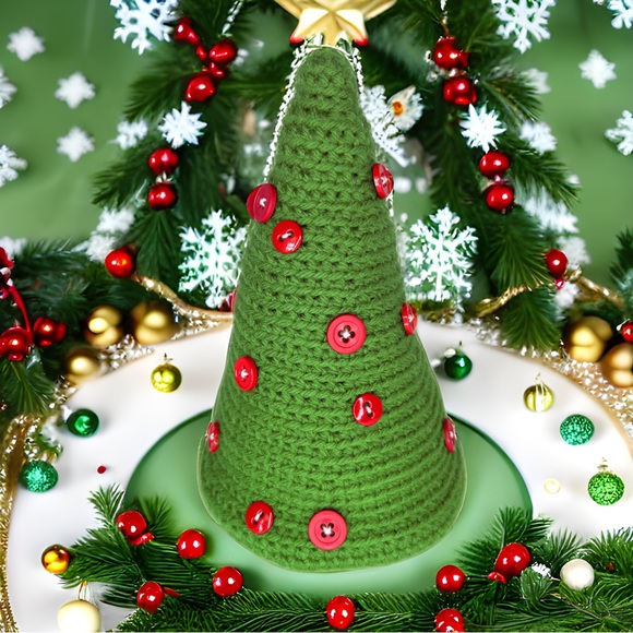 Handmade Crochet Christmas Tree Decor - Picture 5 of 5